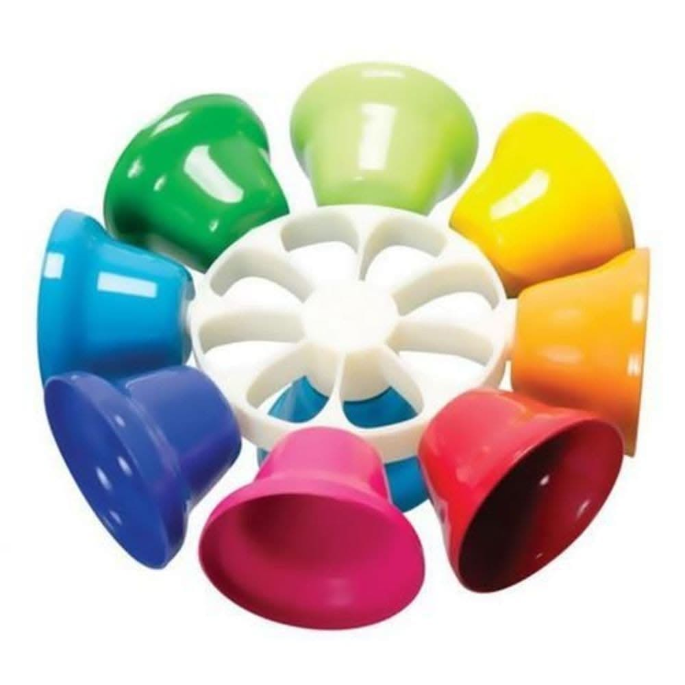 Large Spinning Rainbow Musical Bells, Large Spinning Rainbow Musical Bells,Large Spinning Rainbow Musical Bells,sensory musical bells,special needs spinning bells toy, Large Spinning Rainbow Musical Bells,These large delightful set of Large rainbow musical bells fixed onto a spinning circle which will create a fantastic musical play time for all. These Large Spinning Carousel Rainbow bells, each ring a different note. Using the enclosed song sheet, four popular nursery rhymes can be played with colour-coded