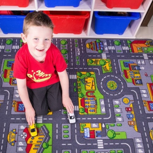 Large Town Roadway Playmat, Large Town Roadway Playmat,Large Town Roadway Playmat,childrens car floor playmat,floor mat for children, Large Town Roadway Playmat,The Large Town Roadway Play mat is a colourful town scene with roads, roundabouts, church, shops, hospital, fire station and a farm. play mats are printed on 100% polyester surface with a rubber anti-slip backing. The play mat features roads, parks and buildings found in towns, helping children learn as they play, and ,Large Town Roadway PlaymatThe 