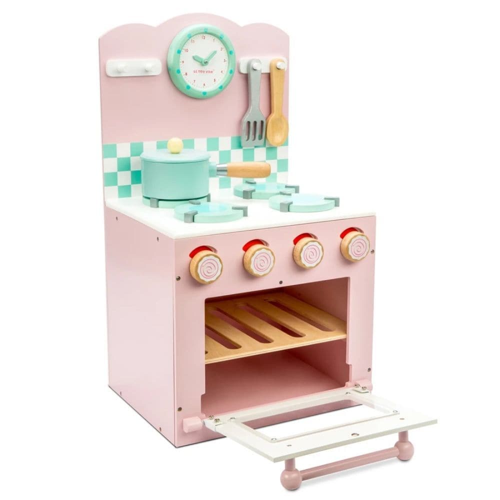 Le Toy Van Oven & Hob Pink, Le Toy Van Oven & Hob Pink,pretend play kitchen,imagintive play kitchen,childrens kitchen,sensory toys for schools,educational supplier,Children's kitchen set, Le Toy Van Oven & Hob Pink,Le Toy Van Oven & Hob Pink The Le Toy Van Oven & Hob Pink is a beautifully designed wooden play kitchen set, perfect for sparking imaginative play and encouraging essential developmental skills. Its charming pink design and realistic features make it an engaging and educational toy for young chef