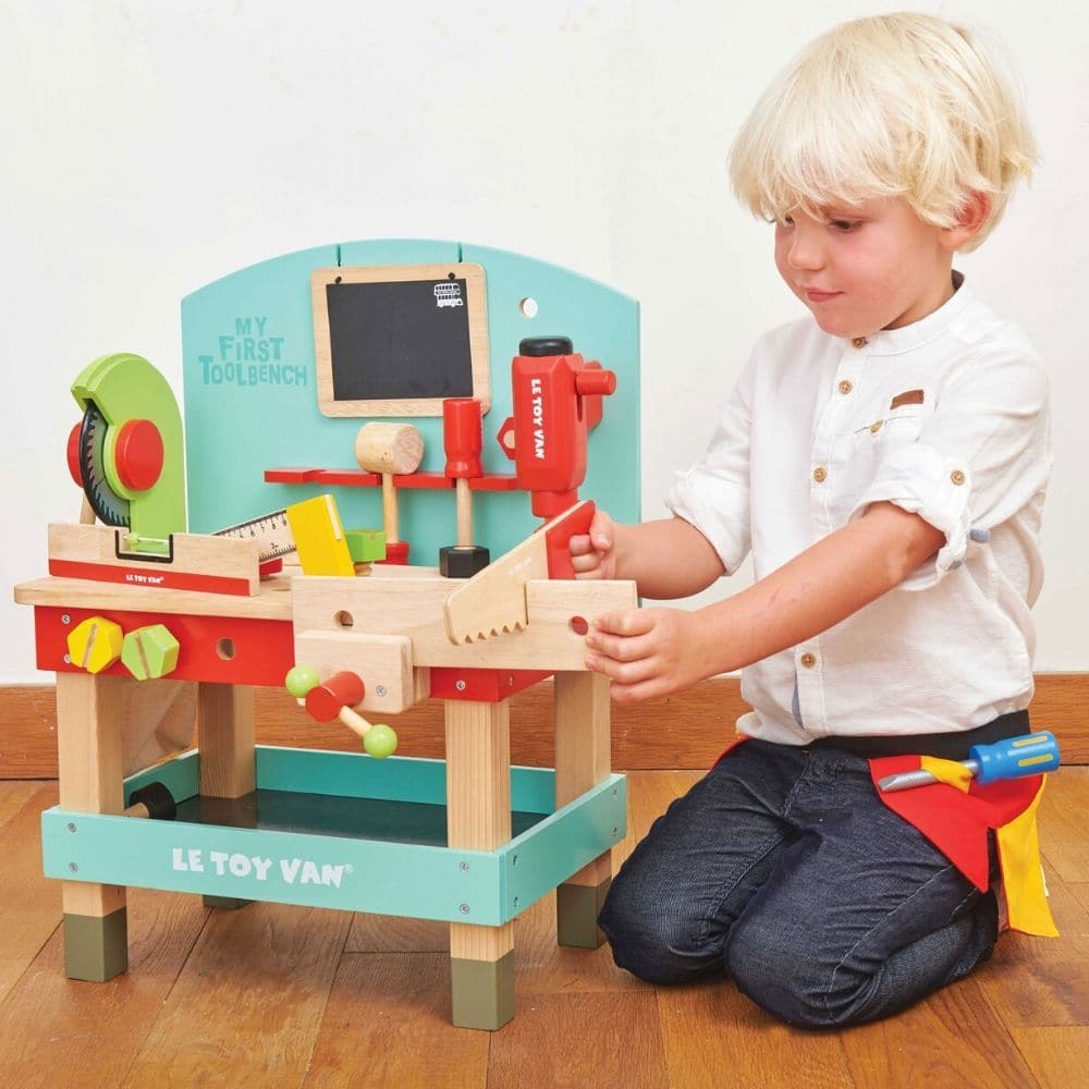 LeToy Van Wooden Tool Bench, Le Van Toys Wooden Tool Bench,childrens work bench,childrens pretend play tool set,childrens tool set bench, LeToy Van Wooden Tool Bench,Unleash your child's inner builder with our wooden tool bench toy and power tools. This exciting and comprehensive set is perfect for introducing little ones to the world of construction and imaginative play. Crafted from high-quality, solid wood, this eco-friendly toy is built to withstand the test of time. Not onlyLe Toy Van Wooden Tool Bench