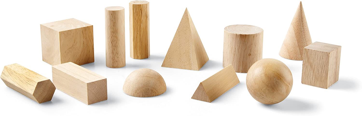 Learning Resources Wooden Geometric Solids (Set of 12), Learning Resources Wooden Geometric Solids (Set of 12),Wooden Geometric Solids ,Geometric shapes, Learning Resources Wooden Geometric Solids (Set of 12),This set of 12 smooth, solid hardwood geometric shapes range from 5 to 8 cm in size. Sturdy solid 3D wooden shapes can be used to teach a variety of numeracy skills including shapes, size and relationships. Students can explore shape, size, pattern, volume and measurement with these invaluableThis set 