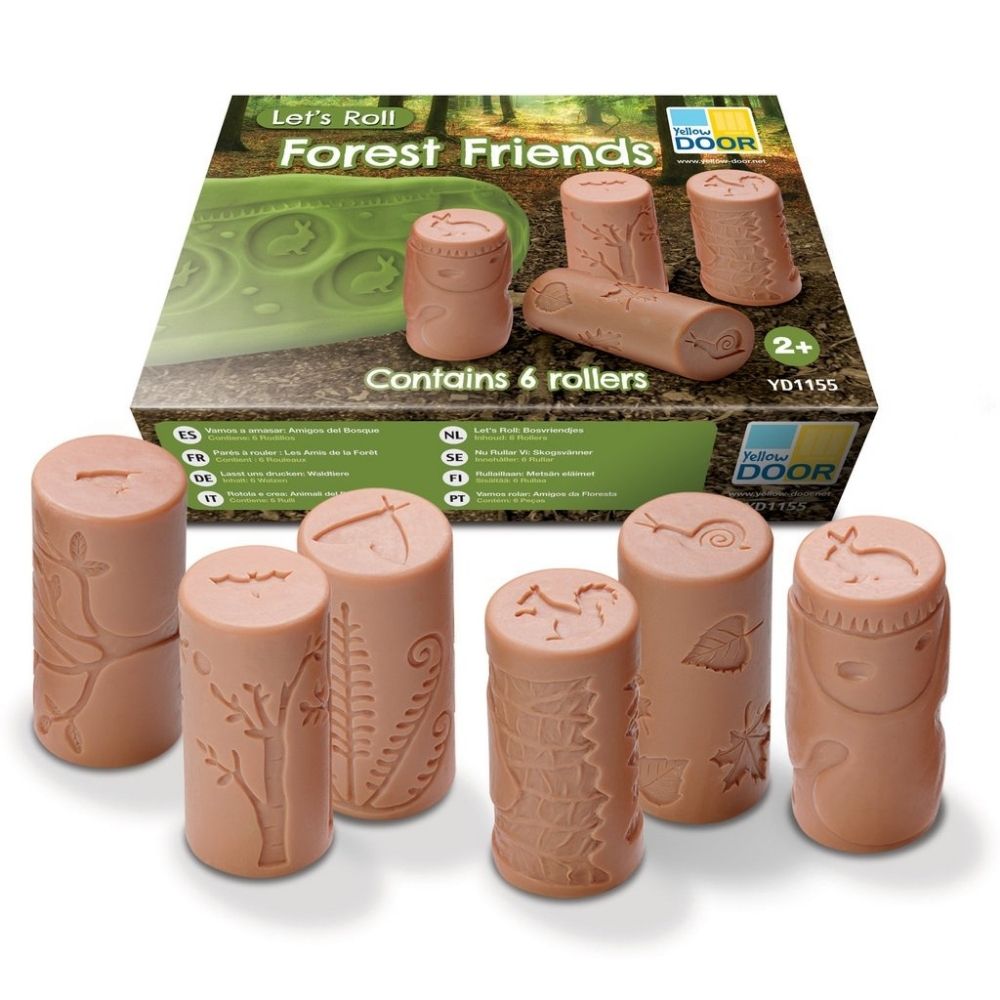 Let's Roll Forest Friends pk 6, Let's Roll Forest Friends pk 6,dough rollers,play doh tools, play dough tools,play doh rollers,yellowdoor toys, Let's Roll Forest Friends pk 6,Find out who is hiding deep within the forest! These ingenious Let's Roll Forest Friends rollers will enhance understanding of our natural world and will inspire children to ask questions and tell stories. Simply press and roll into play dough or clay and stamp with the creatures to make wonderful woodland scenes. Coun,Let's Roll Fores