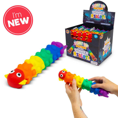 Light Up Push Popper Suction Caterpillar, Light Up Push Popper Suction Caterpillar.Fidget toys, light up fidget toys,sensory toys,fidget toys, Light Up Push Popper Suction Caterpillar,Light Up Push Popper Suction Caterpillar – A Sensory Fidget Toy That Lights Up Fun! Meet the Light Up Push Popper Suction Caterpillar, the perfect fidget toy covered in small bubbles that gently pop when pressed, creating a satisfying sensory experience. ThisLight Up Push Popper Suction Caterpillar – A Sensory Fidget Toy That 