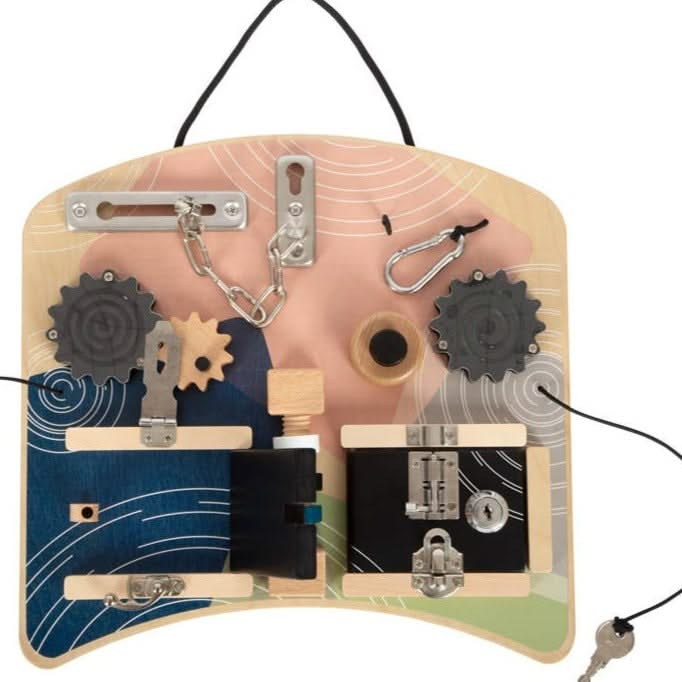 Locks and Rotation Motor Activity Board, Locks and Rotation Motor Activity Board,Sensory Skills board,Lock skills board,sensory locks toys, Locks and Rotation Motor Activity Board,Introducing our sleek and stylish play board designed to aid in the development of fine motor skills in children. The Locks and Rotation Motor Activity Board features a modern and trendy colour scheme, as well as visible wood material, this activity board offers a wide range of possible activities to engageIntroducing our sleek an