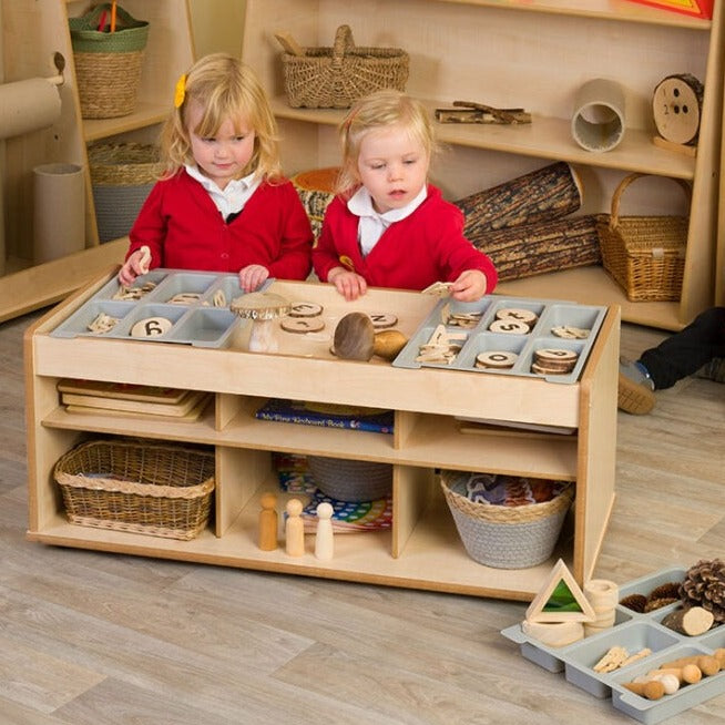 Loose Parts Play & Store Table, Loose Parts Play & Store Table,Loose parts table,loose parts storage solution,loose parts play,loose parts resources, Loose Parts Play & Store Table,Loose Parts Play & Store Table The Loose Parts Play & Store Table is a thoughtfully designed combination of a play surface and storage solution, perfect for classrooms, nurseries, and home learning spaces. This versatile table is ideal for sorting, organising, and engaging with a variety of resources such as mathsLoose Parts Play