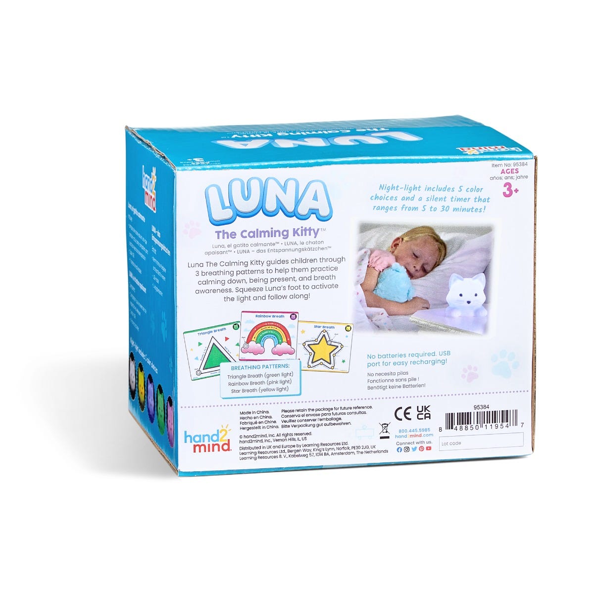 Luna The Calming Kitty, Luna The Calming Kitty,Learning Resources UK,mood cubes,sensory lighting toys,sensory lights, Luna The Calming Kitty,Luna The Calming Kitty is the purr-fect companion to help children manage stress and calm down at home, school, or anywhere they go. This squishy, soothing feline friend is designed to support mindfulness and deep breathing. Luna offers 3 different breathing patterns for children to practise and can be also used as a c,LunaLuna The Calming Kitty is the purr-fect compan