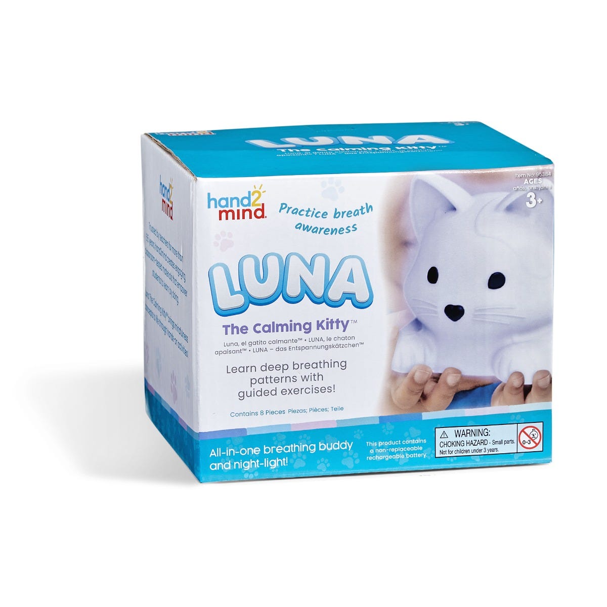 Luna The Calming Kitty, Luna The Calming Kitty,Learning Resources UK,mood cubes,sensory lighting toys,sensory lights, Luna The Calming Kitty,Luna The Calming Kitty is the purr-fect companion to help children manage stress and calm down at home, school, or anywhere they go. This squishy, soothing feline friend is designed to support mindfulness and deep breathing. Luna offers 3 different breathing patterns for children to practise and can be also used as a c,Luna The Calming KittyLuna The Calming Kitty is th