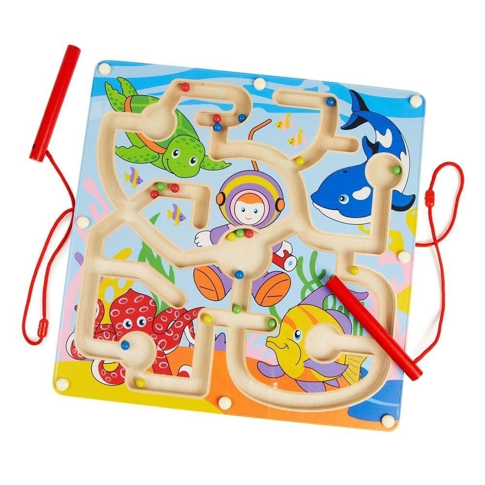 Magnetic Bead Trace, Magnetic Bead Trace,GLS Education price comparison,Magnetic bead maze toy,wooden toy,wooden education toys, Magnetic Bead Trace,The Magnetic Bead Trace with an Under the Sea theme is the perfect addition to any child's toy collection. This wooden game features a clear plastic panel and integrated magnetic balls in various colors, allowing children to use one of the two attached magnetic pens to move the balls to the corresponding colored animal,Magnetic Bead TraceThe Magnetic Bead Trace