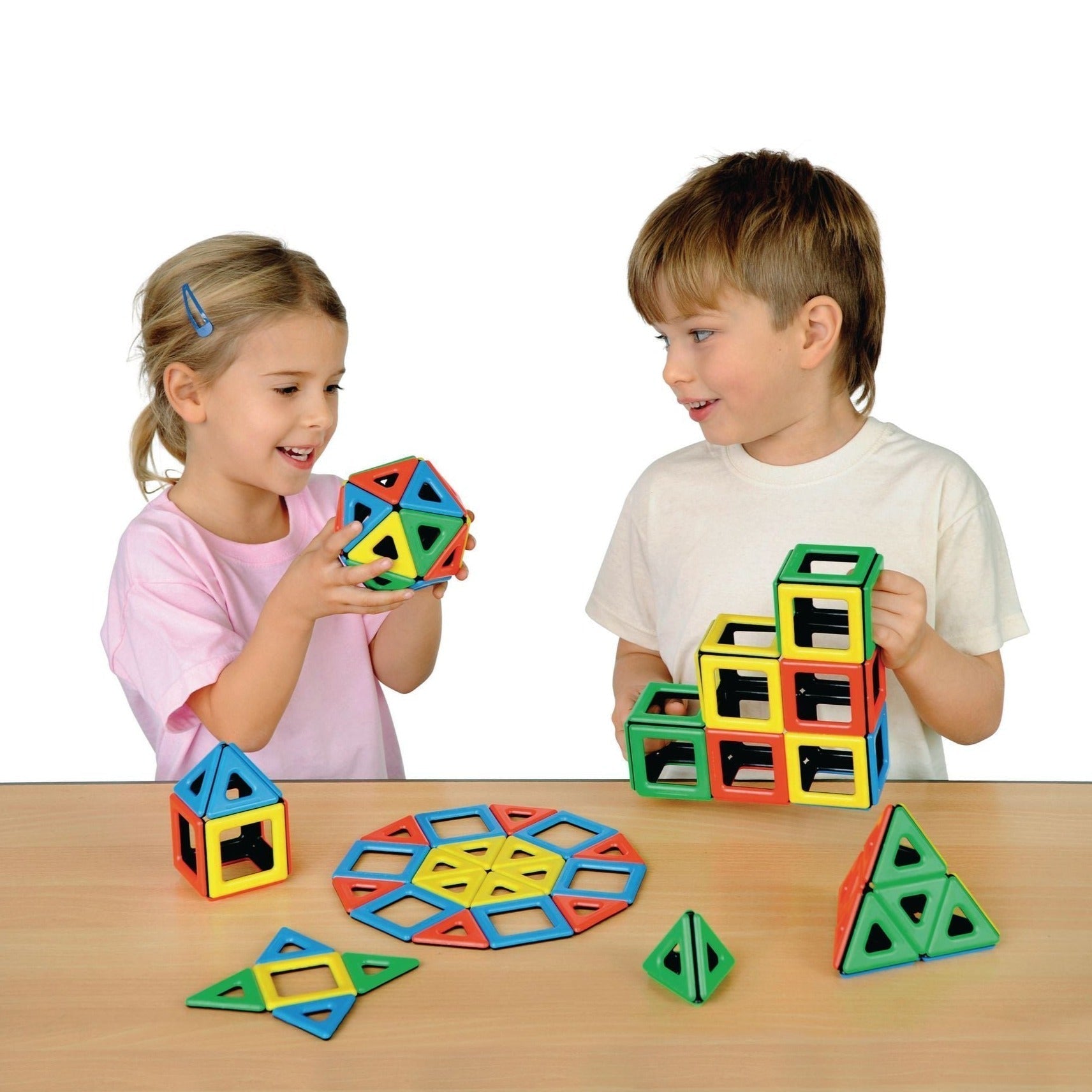 Magnetic Polydron Class Set, Magnetic Polydron Class Set,,Polydron toys,Polydron discount code,,building blocks,sensory building blocks,sensory toys,fiddle toys,manual dexterity toys, Magnetic Polydron Class Set,The Magnetic Polydron Class Set is an ideal set for a classroom of children to explore geometry by creating 2D and 3D shapes with magnetic squares and triangles. This Magnetic Polydron Class Set contains 36 squares and 60 equilateral triangles and comes with a poster to guide and initiate play. With