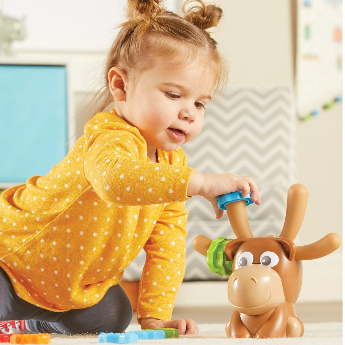 Max The Fine Motor Moose, Max The Fine Motor Moose,Fine motor skills toys,fine motor skills games, educational EQUIPMENT, Max the Fine Motor Moose – The Ultimate Fine Motor Skills Friend for Toddlers! Meet Max the Fine Motor Moose, the friendly, interactive learning toy designed to help toddlers develop hand strength, coordination, and colour recognition through play! With 12 easy-to-grip rings featuring smooth and bumpy textures, Max The Fine Motor Moose offers a tactile, hands-on experience that encourage