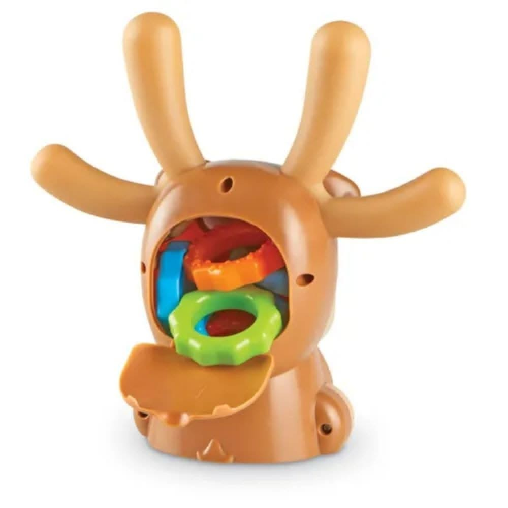 Max The Fine Motor Moose, Max The Fine Motor Moose,Fine motor skills toys,fine motor skills games, educational EQUIPMENT, Max the Fine Motor Moose – The Ultimate Fine Motor Skills Friend for Toddlers! Meet Max the Fine Motor Moose, the friendly, interactive learning toy designed to help toddlers develop hand strength, coordination, and colour recognition through play! With 12 easy-to-grip rings featuring smooth and bumpy textures, Max The Fine Motor Moose offers a tactile, hands-on experience that encourage