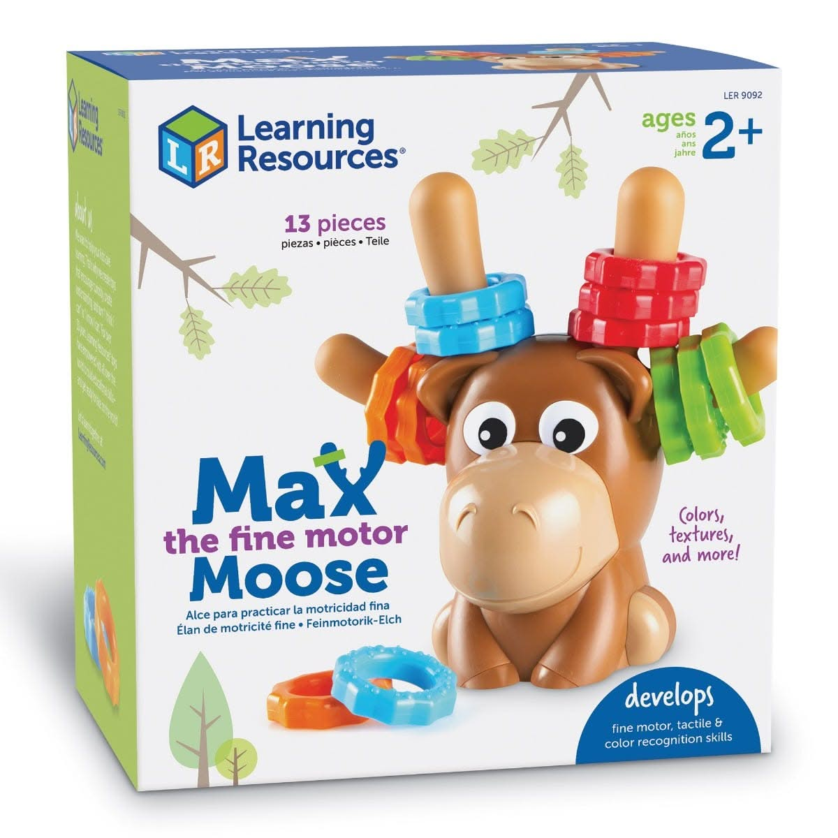 Max The Fine Motor Moose, Max The Fine Motor Moose,Fine motor skills toys,fine motor skills games, educational EQUIPMENT, Max the Fine Motor Moose – The Ultimate Fine Motor Skills Friend for Toddlers! Meet Max the Fine Motor Moose, the friendly, interactive learning toy designed to help toddlers develop hand strength, coordination, and colour recognition through play! With 12 easy-to-grip rings featuring smooth and bumpy textures, Max The Fine Motor Moose offers a tactile, hands-on experience that encourage