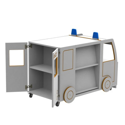 Micro Ambulance Library Book Store & Display, Micro Ambulance Library Book Store & Display,EYFS Bookcase ,School book case,school furniture,special needs furniture, Micro Ambulance Library Book Store & Display,This early years-themed bookcase is the perfect addition to any classroom or library, designed to encourage younger readers to engage in reading from an early age. Featuring a range of colourful and interactive elements, this bookcase comes as part of a wider range of book display and storage role pla