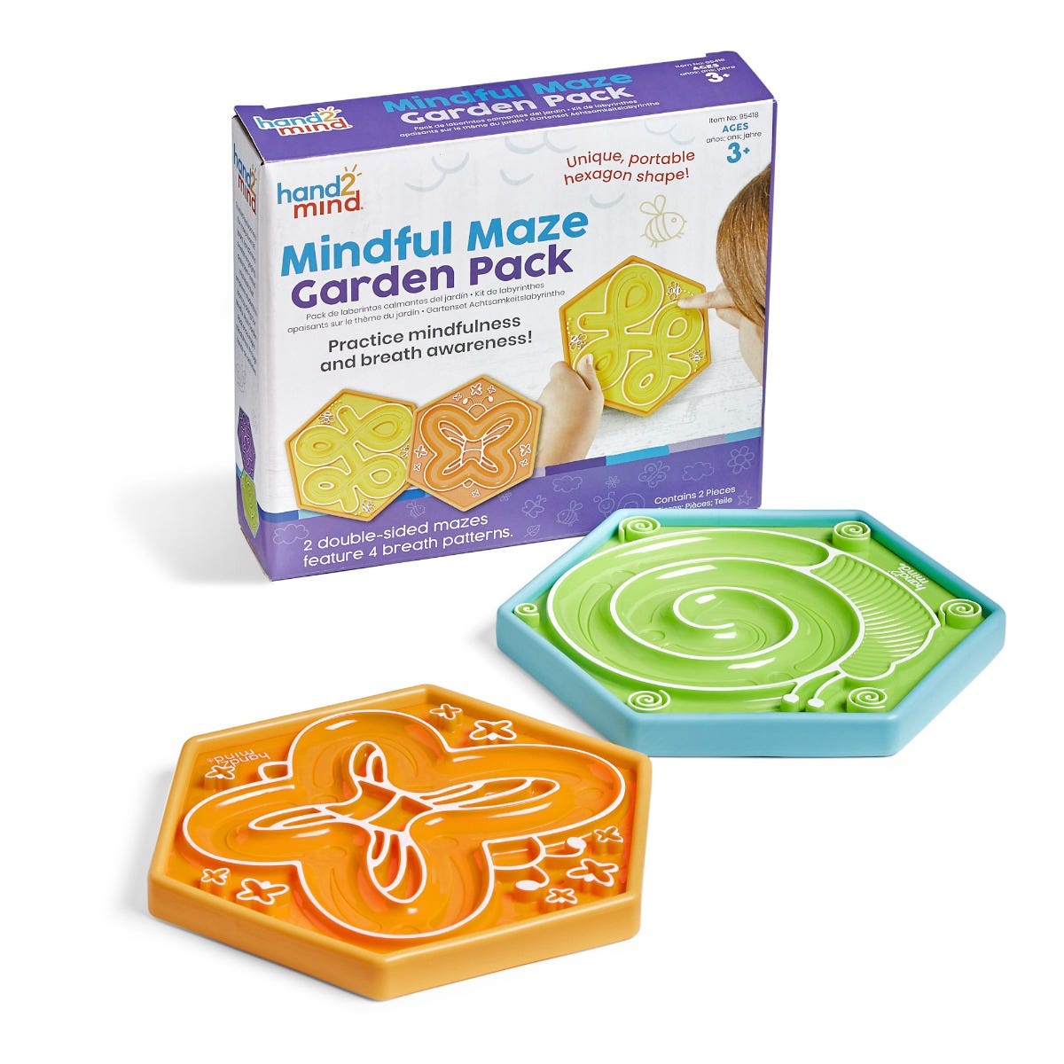 Mindful Maze Garden Pack, Mindful Maze Garden Pack,Mindfulness resources,Calming sensory toys,sensory toys to calm a child, Mindful Maze Garden Pack,Practise breathing and awareness with this Mindful Maze Garden Pack tactile set for children. The Mindful Maze Garden Pack is an ideal resource to help children focus on their breathing at home or in the classroom through guided prompts and activities inspired by nature. To use, children trace their fingers along aPractise breathing and awareness with this Mind