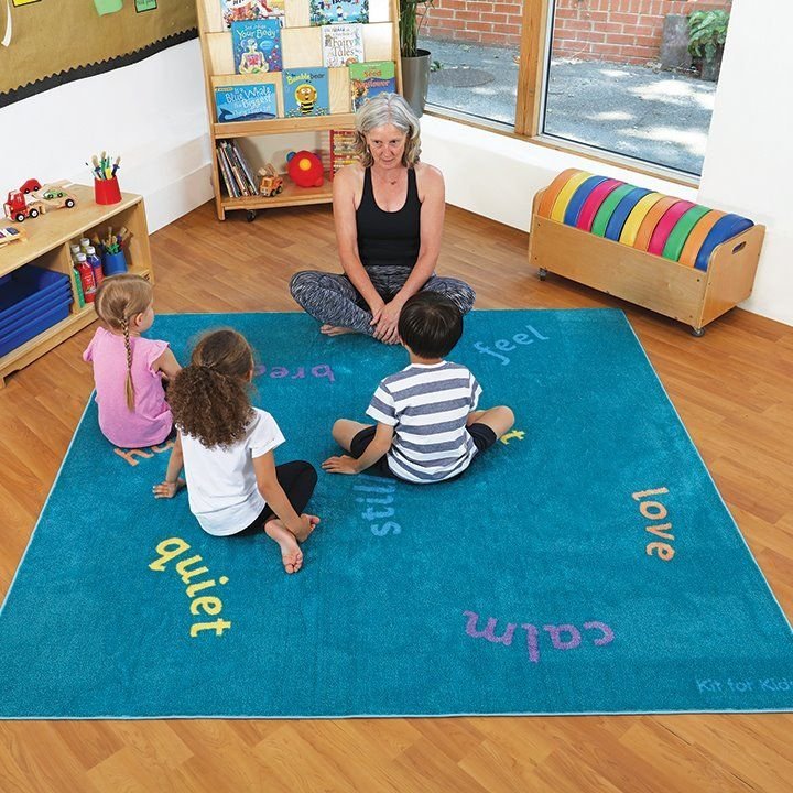 Mindfulness Carpet 2m x 2m, Mindfulness Carpet 2m x 2m,childrens YOGA floor mats,Child friendly yoga floor mats,soft play yoga mats,sensory mats,soft play coloured mats, Mindfulness Carpet 2m x 2m,Language is important. Build up your mindfulness vocabulary and learn to defuse toxic thoughts by pausing and choosing words featured on this Mindfulness Carpet. The Mindfulness Carpet is a great addition to any classroom to create calm and peace within the school environment. The Mindfulness Carpet is a colourful