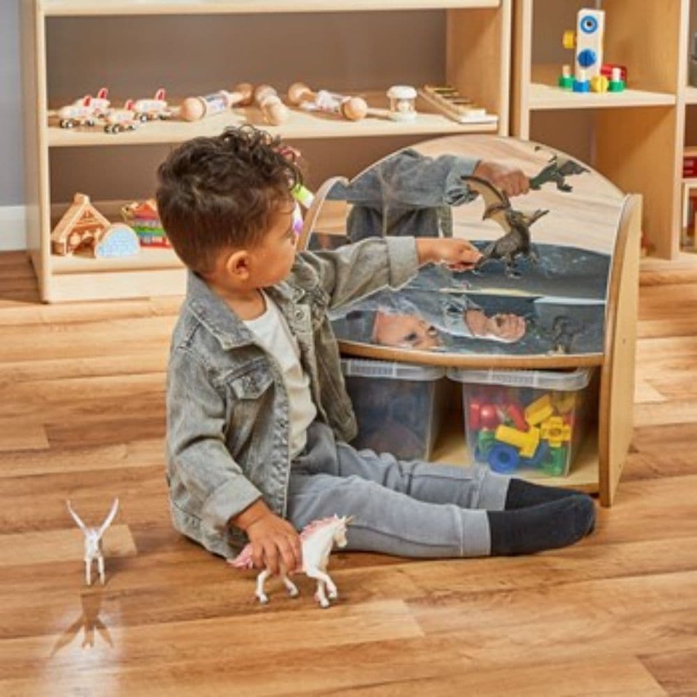 Mini Range Shelf with Mirrors and Trays, Mini Range Shelf with Mirrors and Trays,Twoey Mini Shelf with Mirrors and Trays,Mini Children's Mirror Shelf and 2 Trays,, Mini Range Shelf with Mirrors and Trays,Mini Range Shelf with Mirrors and Trays – A Versatile Sensory Exploration Station for Young Children Introduce a world of self-discovery and sensory exploration with the Mini Range Shelf with Mirrors and Trays, a thoughtfully designed unit that adapts to the needs of babies and toddlers. Whether used forMin