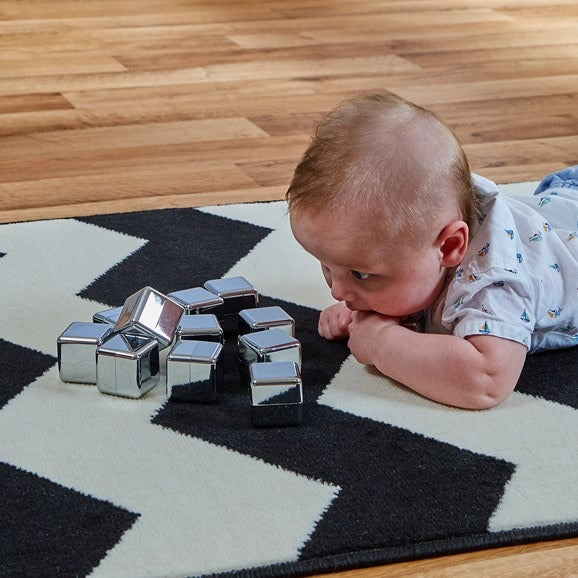 Mirror Cubes, Mirror Cubes-Sensory Toys, Mirror Cubes,This set of twelve Mirror Cubes have a shiny, smooth silver finish. They are light weight and easy to hold, yet durable. They are perfect for using as a sensory resource as well as for stacking and construction. Allows tactile and sensory exploration Mirrored surface provides opportunity to develop self awareness Size ,Mirror CubesThis set of twelve Mirror Cubes have a shiny, smooth silver finish. They are light weight and easy to hold, yet durable. They