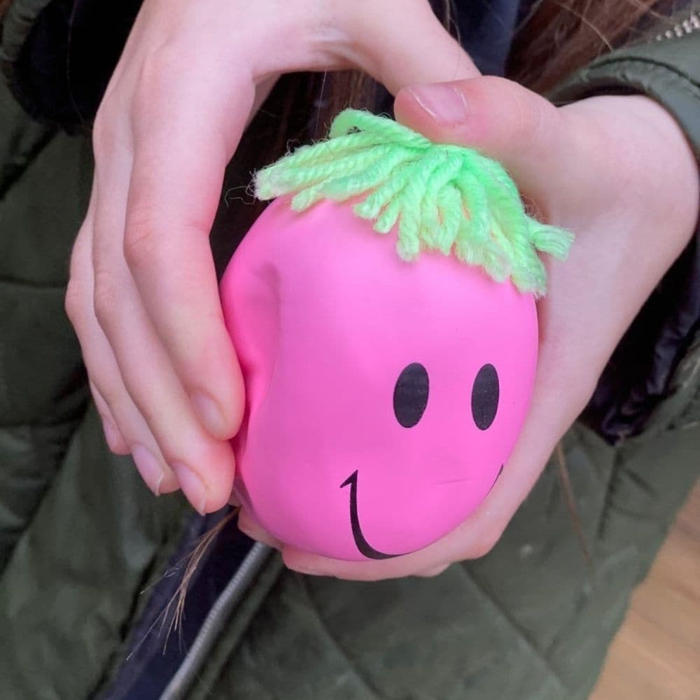 Moody Liz Mop head faces, ASD stress ball,stress ball,moody man,moody man toy,asd toys,adhd toys,fidget toy,fidget stress toy,special needs toys,sensory toys, Elevate your fidgeting experience with our brightly coloured Moody Liz squishy balls designed to cater to both your visual and tactile senses. Immerse yourself in a world of vibrant neon hues - a palette carefully chosen to invigorate your mood and stimulate your sensory experiences. Each ball beckons with a promise of a satisfying squish and a deligh