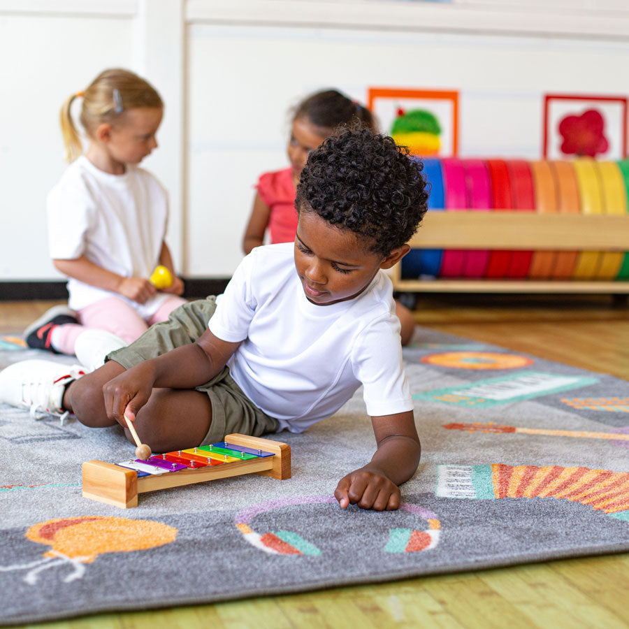 Musical Instrument Carpet, Musical Instrument Carpet,Early years resources,Children's carpets,children's story time carpets and cushions,classroom carpets,primary school carpets and rugs, Musical Instrument Carpet,Music during the early years has a wealth of benefits including improving fine motor skills, language development, focus, teamwork and even fundamental math skills. This delightful Musical Instrument Carpet is brand new to our range and is already proving very popular with its unique style and bea