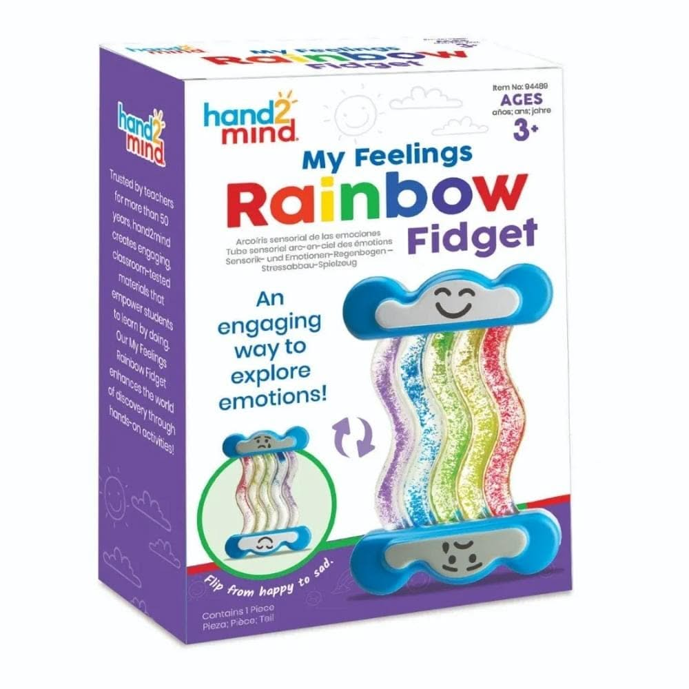 My Feelings Rainbow Fidget, My Feelings Rainbow Fidget,special needs emotions tools,emotions aids,special needs emotion games,learning resources, My Feelings Rainbow Fidget,My Feelings Rainbow Fidget Help children explore and manage their emotions with the innovative My Feelings Rainbow Fidget. This engaging sensory toy is designed to support emotional regulation and self-awareness through a visually soothing experience. With its vibrant, double-sided design, children can easily connect t,MyMy Feelings Rain