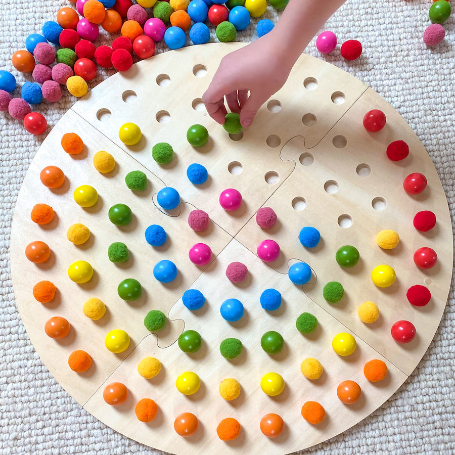 My Rainbow Globe, My Rainbow Globe,Rainbow wooden toys,rainbow wooden resources,traditional wooden toys,childrens wooden toys,durable wooden toys,educational wooden toys, My Rainbow Globe,The My Rainbow Globe board brings a rainbow of colour to fine motor skills this multifunctional set is ideal for developing pincer grip while being a fun way of introducing colour recognition, sorting and designing patterns. As children become more confident, this Rainbow Globe canThe My Rainbow Globe board brings a rainbo