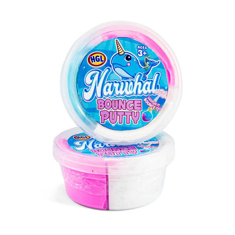 Narwhal Bounce Putty, Narwhal Bounce Putty,Narwhal Bounce Putty Narwhal Bounce Putty Narwhal Bounce Putty NARWHAL BOUNCE PUTTY, Narwhal Bounce Putty,Narwhal Bounce Putty Dive into a world of fun with the Narwhal Bounce Putty! This unique, Narwhal-themed tub is filled with vibrant mixed colours—blue, pink, and white—perfect for endless hours of play. Take a lump of this putty, roll it into a ball, and watch it bounce off hard surfaces just like a regular bouncy ball,Narwhal Bounce PuttyNarwhal Bounce Putty D