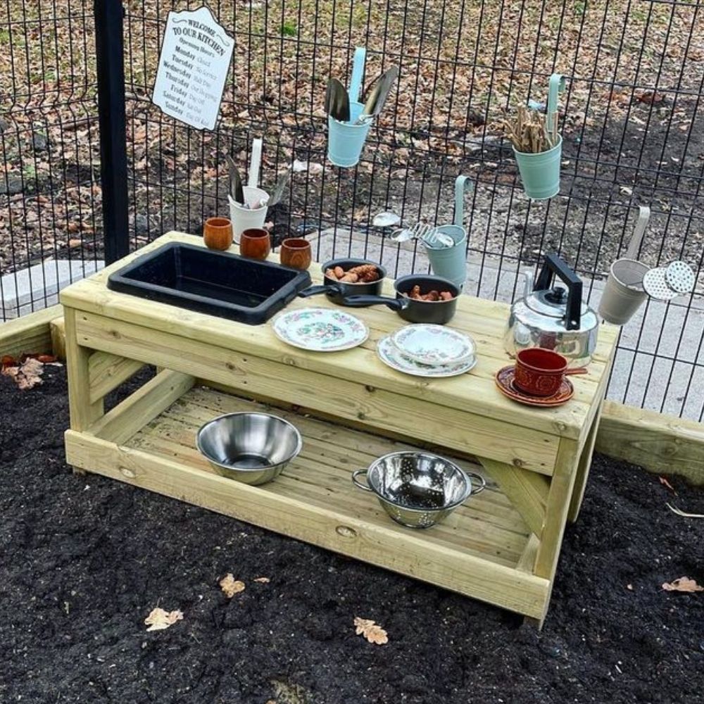 Nature Creative Activity Table, Nature Creative Activity Table,Mud kitchen, forest school ideas,Outdoors playground equipment storage,playground storage equipment,outdoor wooden storage, Nature Creative Activity Table,The Nature Creative Activity Table is small, robust and full of fun offering outdoor play opportunities for arly years settings,schools and in the home. A fantastic play resource for collaborative, creative and messy play, children will spend hours learning and engaging around this play produc