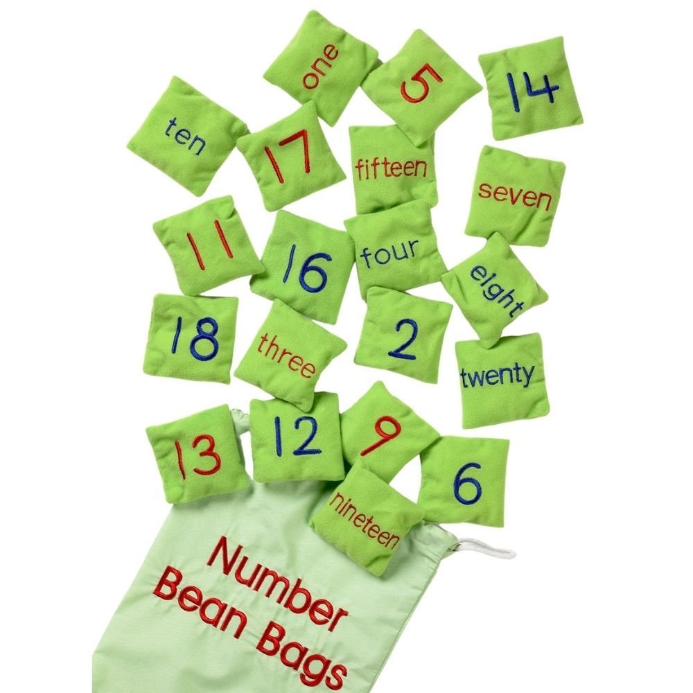 Number Bean Bags, Number Bean Bags,Number bean bags,Number and dots bean bags,numeracy bean bags,bean bag toys,children's bean bags, Number Bean Bags,Introducing the Number Bean Bags – an ideal educational toy for little learners who are ready to dive into numbers! This set includes 20 soft, safe bean bags, each clearly displaying a number stitched on one side and written on the back. These bean bags are conveniently packed in aIntroducing the Number Bean Bags – an ideal educational toy for little learners 