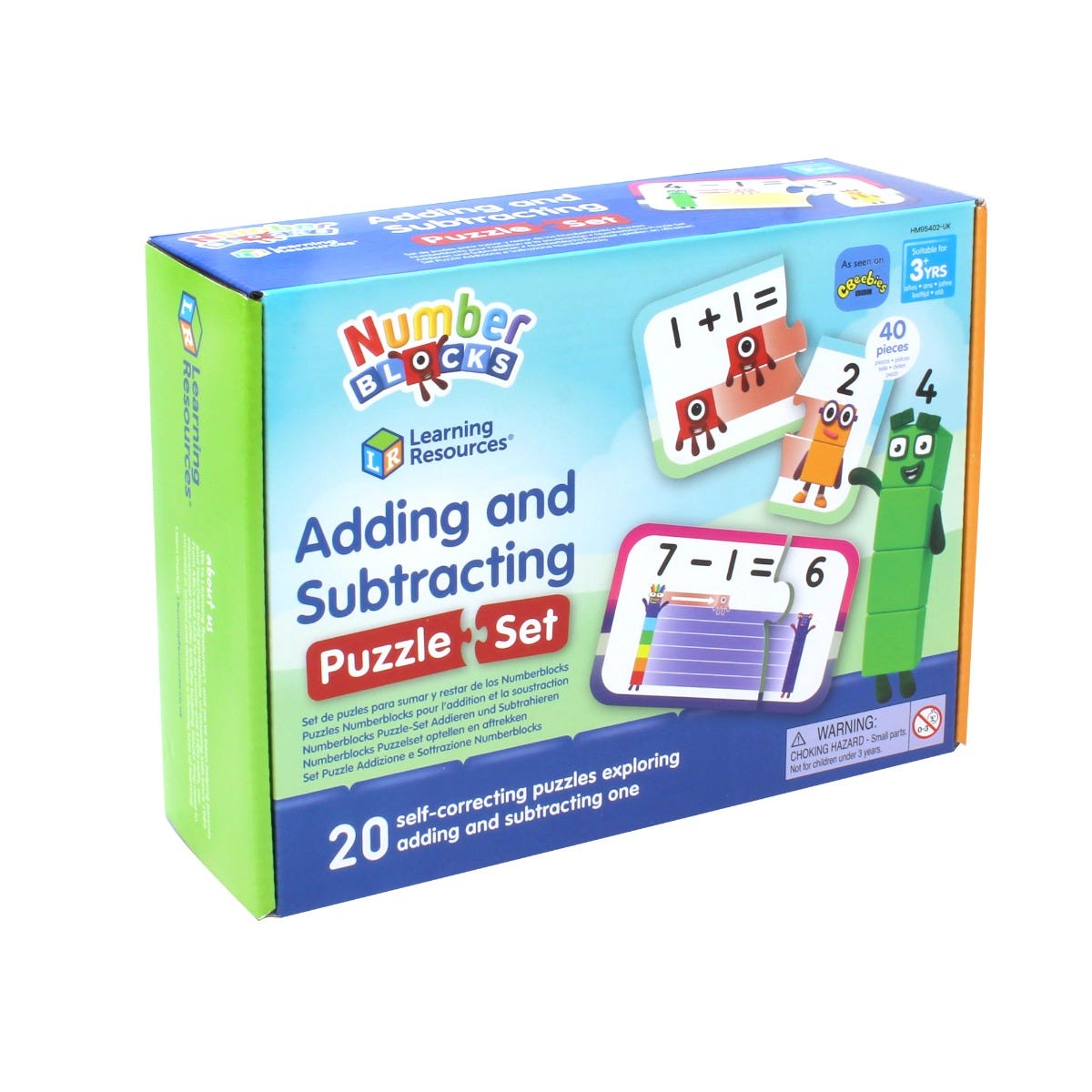 Numberblocks Adding and Subtracting Puzzle Set, Numberblocks Adding and Subtracting Puzzle Set,Number blocks toys,Number blocks,Children's counters,CBeebies Numberblocks toys, Numberblocks Adding and Subtracting Puzzle Set,This first Numberblocks puzzle helps little ones learn basic addition and subtraction skills with their friends the Numberblocks. There are 10 addition and 10 subtraction puzzles featuring Zero to Ten. Each Numberblocks addition puzzle and Numberblocks subtraction puzzle has 2 pieces. Mat