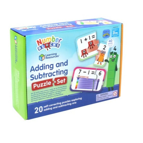 Numberblocks Adding and Subtracting Puzzle Set, Numberblocks Adding and Subtracting Puzzle Set,Number blocks toys,Number blocks,Children's counters,CBeebies Numberblocks toys, Numberblocks Adding and Subtracting Puzzle Set,This first Numberblocks puzzle helps little ones learn basic addition and subtraction skills with their friends the Numberblocks. There are 10 addition and 10 subtraction puzzles featuring Zero to Ten. Each Numberblocks addition puzzle and NumberblocksThis first Numberblocks puzzle helps 