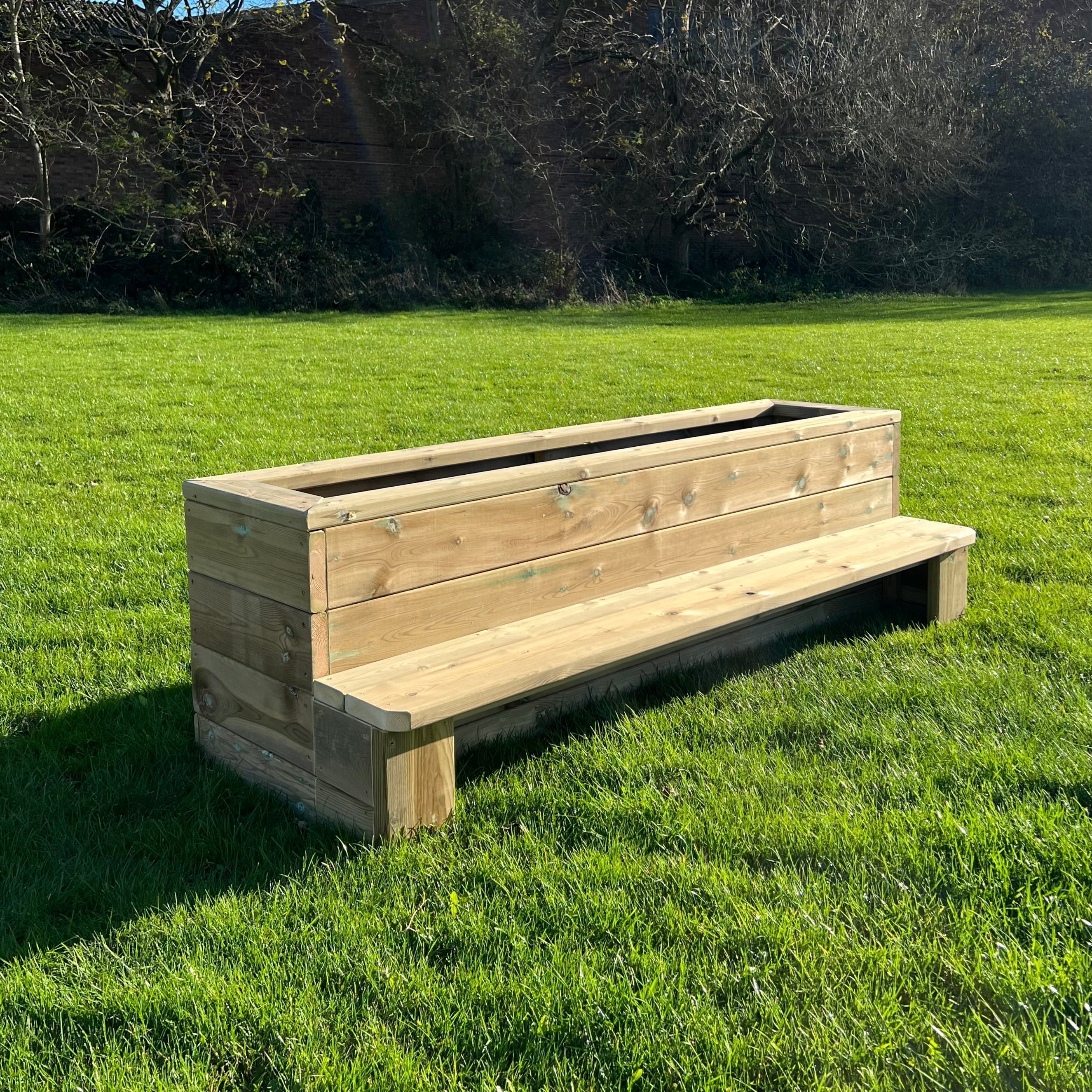 Outdoor Bench Planter, Outdoor Bench Planter,Outdoor planter,wooden planter, wooden planter, playground planter,wooden planter, Outdoor Bench Planter,A simple, rectangular designed planter with bench seating to one side. Children can get stuck into potting and planting their very own fruit and veg with friends, building on their social communication skills whilst doing so! A fantastic resource for any educational setting; this will encourage children to appreciate n,Outdoor Bench PlanterA simple, rectangula