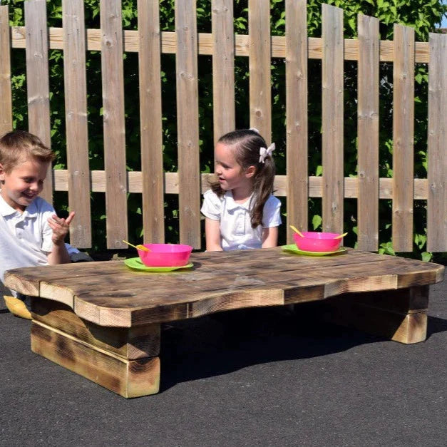 Outdoor Low Rustic Table, Outdoor Low Rustic Table,outdoor school play equipment,outdoor play,EYFS outdoor play equipment, Outdoor Low Rustic Table,Enhance collaborative learning with our Outdoor Low Rustic Table! A versatile resource that can be used for both outdoor learning and eating lunch outdoors. Handmade in our Lincolnshire workshop, this rustic table was designed with adventure in mind. The idea is to create a comfy spot on the ground and gather around th,Outdoor Low Rustic TableEnhance collaborati