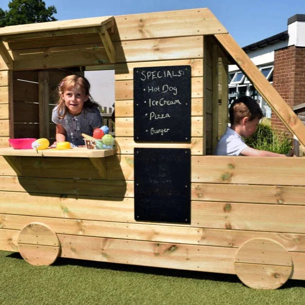 Outdoor Wooden Food Hut, Outdoor Wooden Food Hut,Outdoor classroom, Outdoor wooden classroom, Outdoor EYFS resources, Outdoor Wooden Food Hut,If you are seeking a remarkable resource that will ignite children's imaginations on the playground, the Outdoor Wooden Food Truck is the perfect choice. This versatile resource, inclusive of a mini kitchen and chalkboards both inside and out, offers numerous educational benefits for early years. Whether it becomes aIf you are seeking a remarkable resource that will i