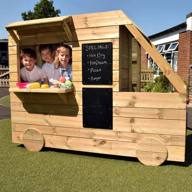 Outdoor Wooden Food Hut, Outdoor Wooden Food Hut,Outdoor classroom, Outdoor wooden classroom, Outdoor EYFS resources, Outdoor Wooden Food Hut,If you are seeking a remarkable resource that will ignite children's imaginations on the playground, the Outdoor Wooden Food Truck is the perfect choice. This versatile resource, inclusive of a mini kitchen and chalkboards both inside and out, offers numerous educational benefits for early years. Whether it becomes aIf you are seeking a remarkable resource that will i