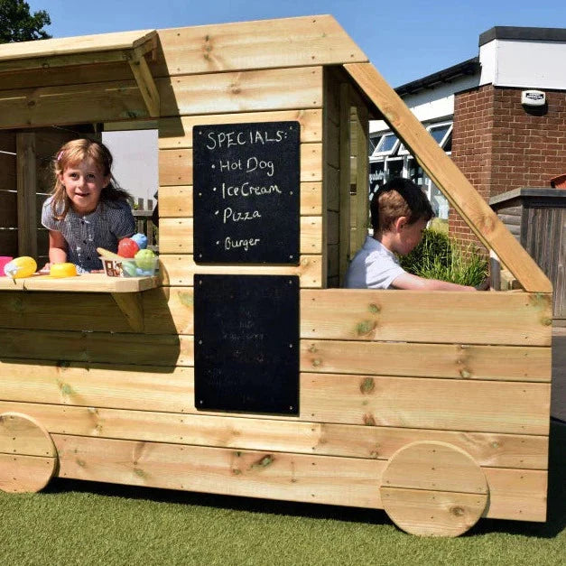 Outdoor Wooden Food Hut, Outdoor Wooden Food Hut,Outdoor classroom, Outdoor wooden classroom, Outdoor EYFS resources, Outdoor Wooden Food Hut,If you are seeking a remarkable resource that will ignite children's imaginations on the playground, the Outdoor Wooden Food Truck is the perfect choice. This versatile resource, inclusive of a mini kitchen and chalkboards both inside and out, offers numerous educational benefits for early years. Whether it becomes aIf you are seeking a remarkable resource that will i