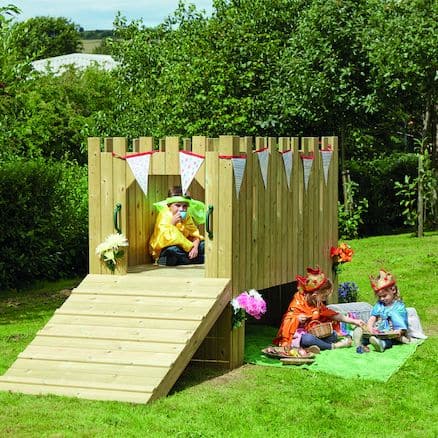 Outdoor Wooden Play Castle, Outdoor Wooden Play Castle,Childrens wooden Playground equipment,school wooden playground equipment,school playground wooden climbing frame, Outdoor Wooden Play Castle,Children can crawl under the castle or clamber up the pretend drawbridge whilst building gross motor skills. The Outdoor Wooden Play Castle is an abode fit for kings and queens, a home corner, a reading den or a scene from a fairytale. Watch the children use their imaginations to envision this castle structure as w