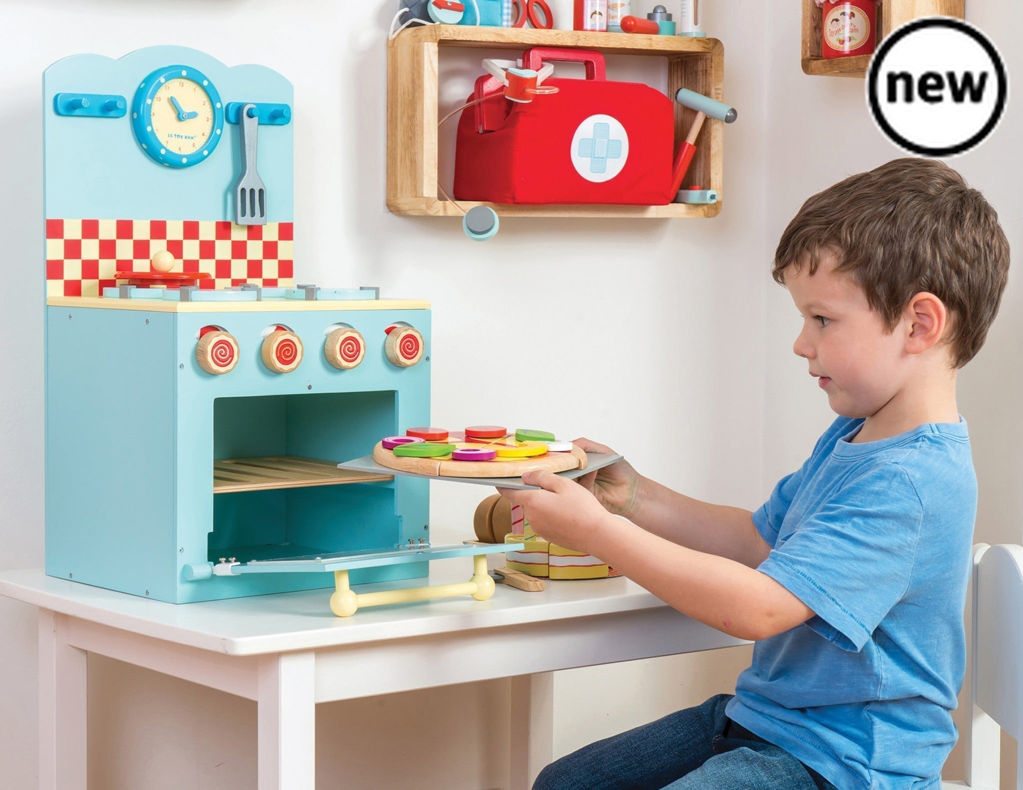 Oven & Hob Blue, , Oven & Hob Blue,Description Our Oven and Hob set is the perfect toy for budding cooks and mini bakers. This delightful play oven is full of fun, with a variety of bright play accessories and inspiring details to encourage imaginative, role play and learning development. Designed in a traditional style, this nostalgic toy is built to l,Oven & Hob BlueDescription Our Oven and Hob set is the perfect toy for budding cooks and mini bakers. This delightful play oven is full of fun, with a varie