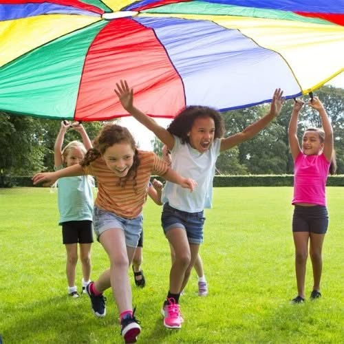 Parachute Games 7 metres, Parachute Games 7 metres,parachute games,special needs parachute,sensory parachute,parachute games cheap,sensory games parachute, Parachute Games 7 metres,Parachute play is a novel and fun way of encouraging new skills and development. This 7 Metre Parachute is colourful and sometimes calming, it can create soft, whispering sounds, or loud rippling noises, depending on how quickly it is moved. Working together encourages co-operation, trust, communication and socialParachute play i