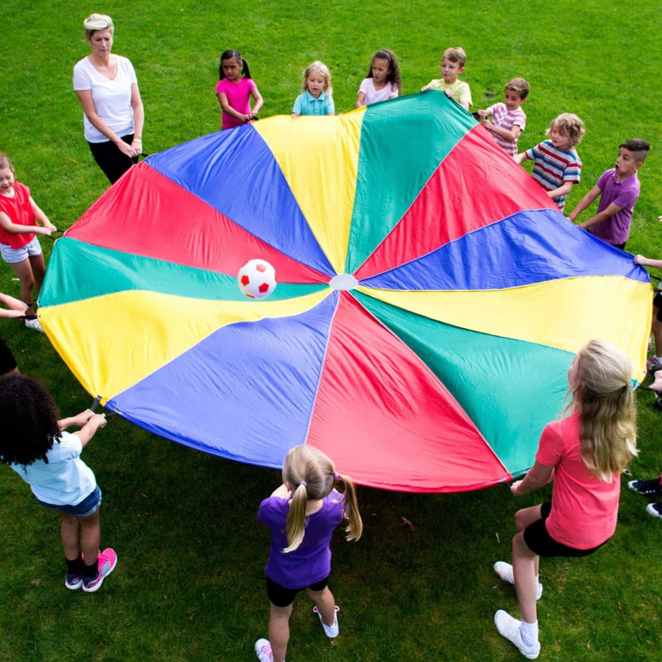 Parachute Games 7 metres, Parachute Games 7 metres,parachute games,special needs parachute,sensory parachute,parachute games cheap,sensory games parachute, Parachute Games 7 metres,Parachute play is a novel and fun way of encouraging new skills and development. This 7 Metre Parachute is colourful and sometimes calming, it can create soft, whispering sounds, or loud rippling noises, depending on how quickly it is moved. Working together encourages co-operation, trust, communication and socialParachute play i