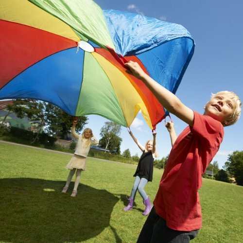 Parachute Games 9 metres, Parachute Games 9 metres,parachute games,special needs parachute,sensory parachute,parachute games cheap,sensory games parachute, Parachute Games – 9 Metres of Colourful, Engaging Play! Bring fun, teamwork, and movement to playtime with this 9-metre Parachute! Perfect for group activities, cooperative play, and sensory exploration, this high-quality parachute offers a variety of exciting games that promote trust, coordination, and social interaction. Whether used in schools, nurser