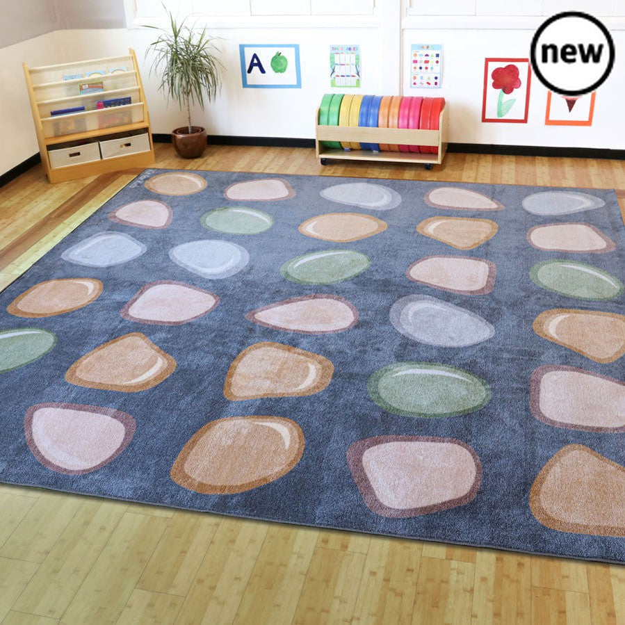 Pebble Placement Carpet 3m x 3m, Pebble Placement Carpet 3m x 3m,Classroom carpet,classroom rugs,classroom placement carpets, Pebble Placement Carpet 3m x 3m,Neutral pebble placement carpet, perfect for creating a calm environment in the classroom.With 30 pebble shaped placement spots making it ideal for seating a full class. The soft, muted colours which can help promote quiet time and child wellbeing. Features a heavyNeutral pebble placement carpet, perfect for creating a calm environment in the classroom