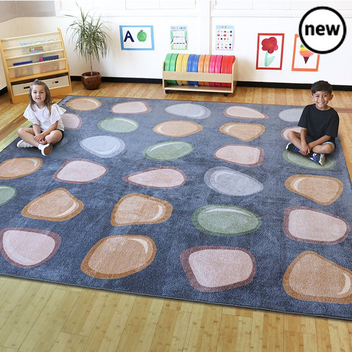 Pebble Placement Carpet 3m x 3m, Pebble Placement Carpet 3m x 3m,Classroom carpet,classroom rugs,classroom placement carpets, Pebble Placement Carpet 3m x 3m,Neutral pebble placement carpet, perfect for creating a calm environment in the classroom.With 30 pebble shaped placement spots making it ideal for seating a full class. The soft, muted colours which can help promote quiet time and child wellbeing. Features a heavy duty Tuf-Pile™ which is a soft textured tufted pile fo,Pebble PlacementNeutral pebble pl