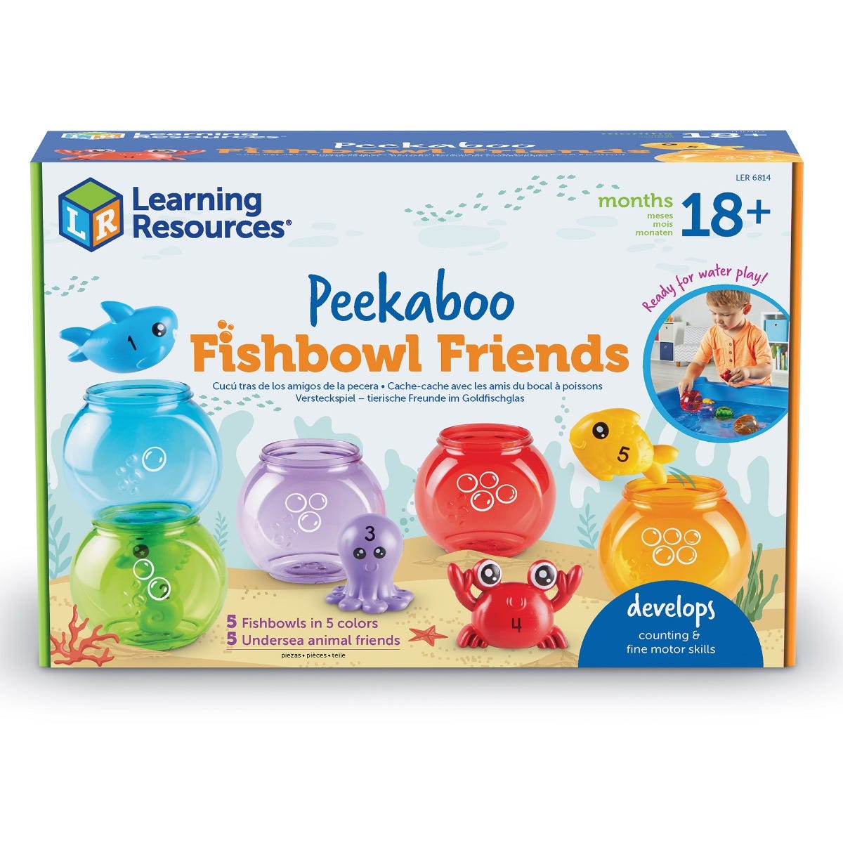 Peekaboo Fishbowl Friends, Peekaboo Fishbowl Friends,numeracy resources,school numeracy resources,school classroom resources, Peekaboo Fishbowl Friends,Introducing the Peekaboo Fishbowl Friends, a set of toddler toys designed to promote early learning in a fun and interactive way. With these friendly sea creatures, little ones can engage in activities that enhance their counting, colors, matching, and fine motor skills.Each Peekaboo Fishbowl Friends set includes fiveIntroducing the Peekaboo Fishbowl Friends