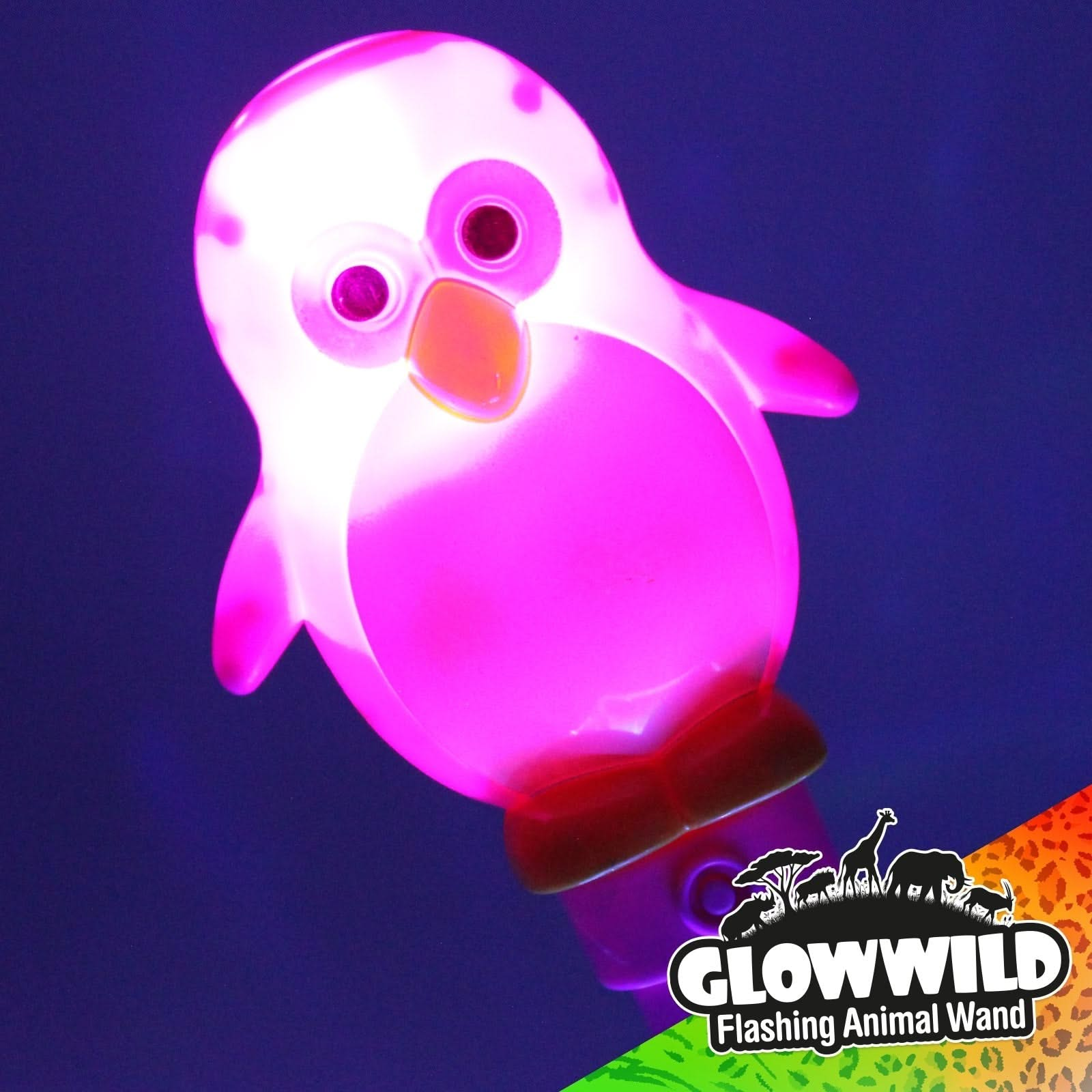 Penguin Mega Light Up Animal Wand 11", Penguin Mega Light Up Animal Wand 11"-Sensory Toys,Penguin Mega Light Up Animal Wand, Penguin Mega Light Up Animal Wand 11",The coolest animal wand, this cute Penguin Mega Light Up Animal Wand is packed full of multi coloured, flashing LEDs that cycle through funky colour flash effects! A substantial wand or baton that's topped with a pink or blue penguin and finished at the base with a colourful disco ball, this playful animal wandThe most remarkable animal wand, this