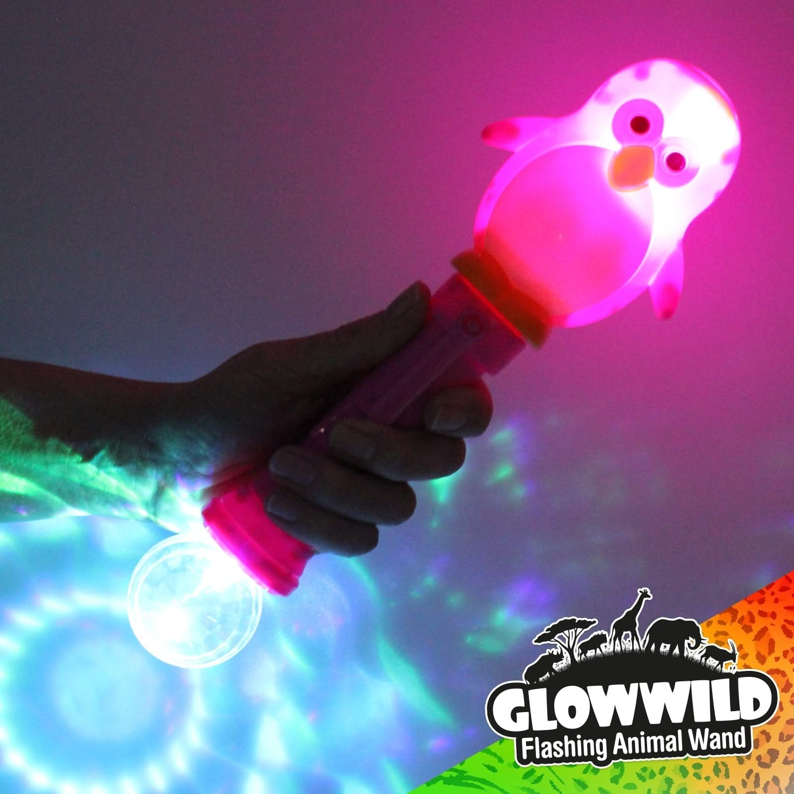 Penguin Mega Light Up Animal Wand 11", Penguin Mega Light Up Animal Wand 11"-Sensory Toys,Penguin Mega Light Up Animal Wand, Penguin Mega Light Up Animal Wand 11",The coolest animal wand, this cute Penguin Mega Light Up Animal Wand is packed full of multi coloured, flashing LEDs that cycle through funky colour flash effects! A substantial wand or baton that's topped with a pink or blue penguin and finished at the base with a colourful disco ball, this playful animal wandThe most remarkable animal wand, this