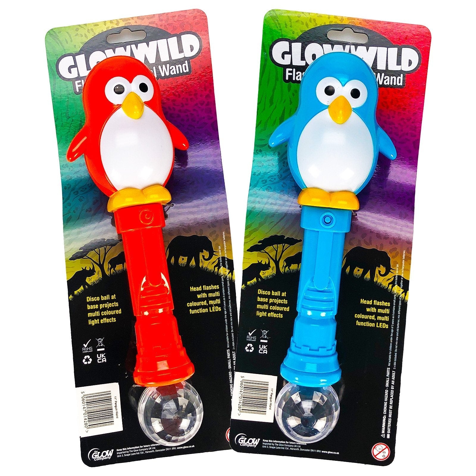 Penguin Mega Light Up Animal Wand 11", Penguin Mega Light Up Animal Wand 11"-Sensory Toys,Penguin Mega Light Up Animal Wand, Penguin Mega Light Up Animal Wand 11",The coolest animal wand, this cute Penguin Mega Light Up Animal Wand is packed full of multi coloured, flashing LEDs that cycle through funky colour flash effects! A substantial wand or baton that's topped with a pink or blue penguin and finished at the base with a colourful disco ball, this playful animal wandThe most remarkable animal wand, this