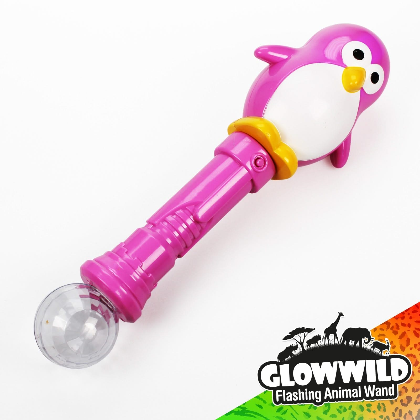 Penguin Mega Light Up Animal Wand 11", Penguin Mega Light Up Animal Wand 11"-Sensory Toys,Penguin Mega Light Up Animal Wand, Penguin Mega Light Up Animal Wand 11",The coolest animal wand, this cute Penguin Mega Light Up Animal Wand is packed full of multi coloured, flashing LEDs that cycle through funky colour flash effects! A substantial wand or baton that's topped with a pink or blue penguin and finished at the base with a colourful disco ball, this playful animal wandThe most remarkable animal wand, this