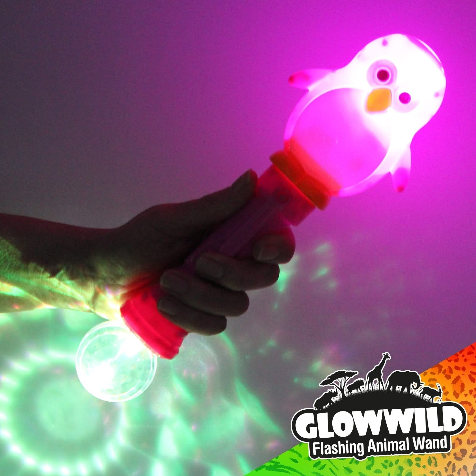 Penguin Mega Light Up Animal Wand 11", Penguin Mega Light Up Animal Wand 11"-Sensory Toys,Penguin Mega Light Up Animal Wand, Penguin Mega Light Up Animal Wand 11",The coolest animal wand, this cute Penguin Mega Light Up Animal Wand is packed full of multi coloured, flashing LEDs that cycle through funky colour flash effects! A substantial wand or baton that's topped with a pink or blue penguin and finished at the base with a colourful disco ball, this playful animal wandThe most remarkable animal wand, this