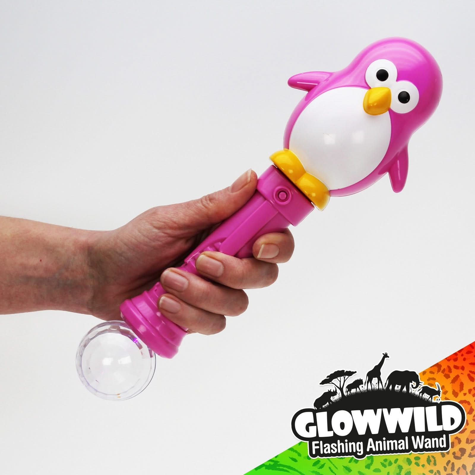 Penguin Mega Light Up Animal Wand 11", Penguin Mega Light Up Animal Wand 11"-Sensory Toys,Penguin Mega Light Up Animal Wand, Penguin Mega Light Up Animal Wand 11",The coolest animal wand, this cute Penguin Mega Light Up Animal Wand is packed full of multi coloured, flashing LEDs that cycle through funky colour flash effects! A substantial wand or baton that's topped with a pink or blue penguin and finished at the base with a colourful disco ball, this playful animal wandThe most remarkable animal wand, this