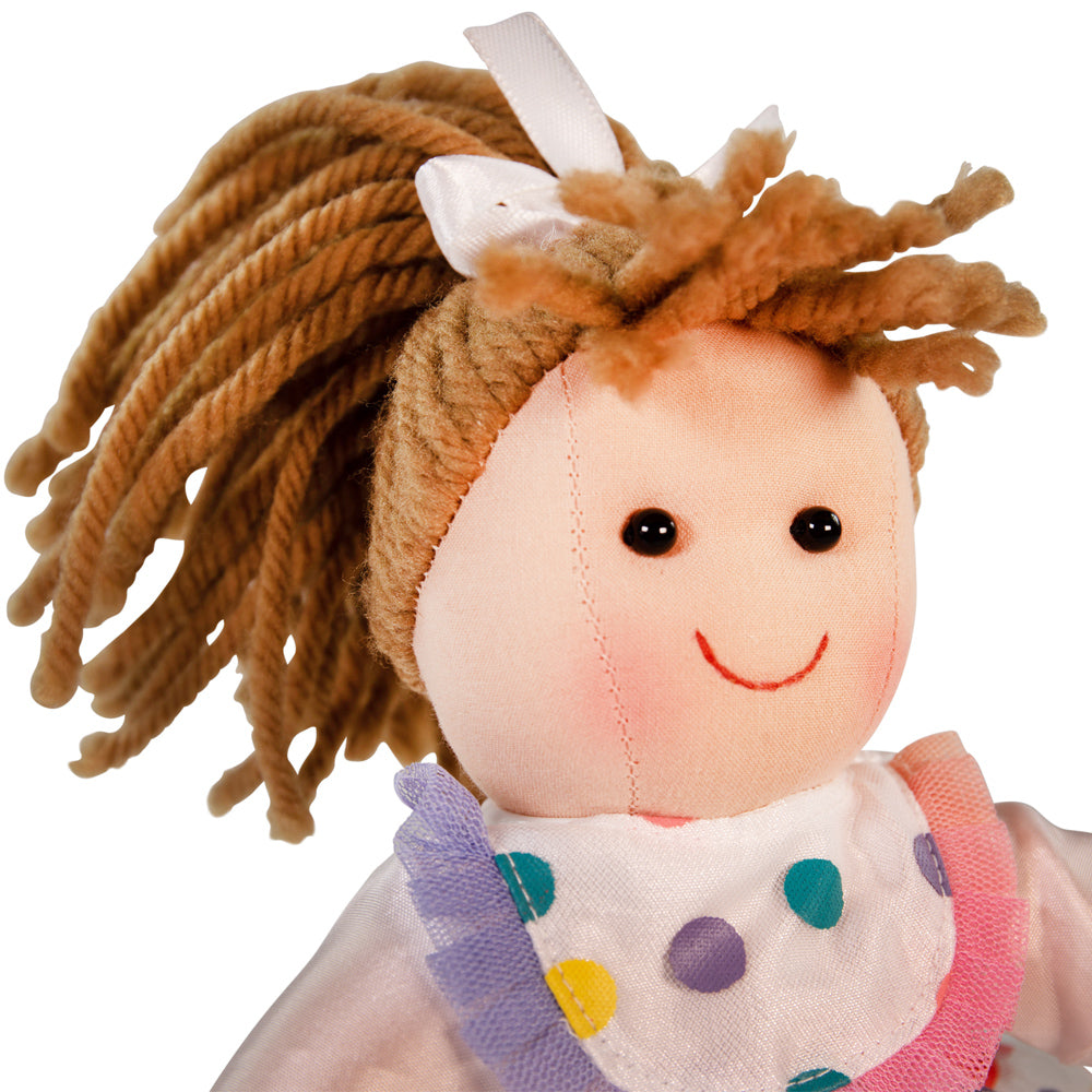 Phoebe Doll - Small, Phoebe Doll - Small,dolls,childrens tolls, Phoebe Doll - Small,Phoebe Doll is ready to meet her new little best friend! Phoebe is a soft and cuddly ragdoll dressed in an adorable outfit. Phoebe’s hair comes tied up in a ponytail and she wears her very own Bigjigs Toys multicoloured polka dot dress with white shoes. Phoebe Doll’s soft material makes her the perfect toddler doll as ,PhoebePhoebe Doll is ready to meet her new little best friend! Phoebe is a soft and cuddly ragdoll dressed 